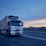 Renault Trucks E-Tech D Wide 19-tonne model fitted with a Lamberet refrigerated body: for urban driving and deliveries